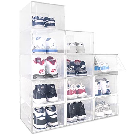 OLLIE Drop Front Soft Plastic Shoe Box - Fits Up to Size 13 Mens ...