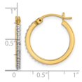 thumbnail image 2 of 2.00mm 925 Sterling Silver 18k Gold Plated Diamond Mystique Hoop Earrings 20.89x2mm Wide 2.35mm Thick Hoop Earring for W, 2 of 2