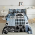 thumbnail image 2 of jejeloiu Outdoor Adventure Bedding Comforter Set,Jungle Animal Deer Bear Twin Comforter Sets,Rustic Western Farmhouse Bedding Set For Men Women,Microfiber Bedroom Decor Reversible,2pcs, 2 of 8