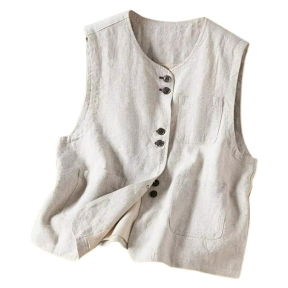 Women's Summer Casual Vests Stylish Sleeveless Outerwear For Daily Wear For Spring And Summer Layering Ideal With Dresses Or Casual Pants