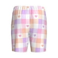 thumbnail image 5 of Gaeub Heart Buffalo Plaid Printed Men's Short Pajama Pants, Lightweight Lounge & Sleep Bottoms Keep You Cool - Small, 5 of 9