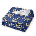 thumbnail image 2 of KLL Fleece Blanket Plush Throw Blanket Anchors and Nautical ,Soft Fuzzy Cozy Flannel Blanket for Couch Sofa Bed.(40"x30" ), 2 of 7