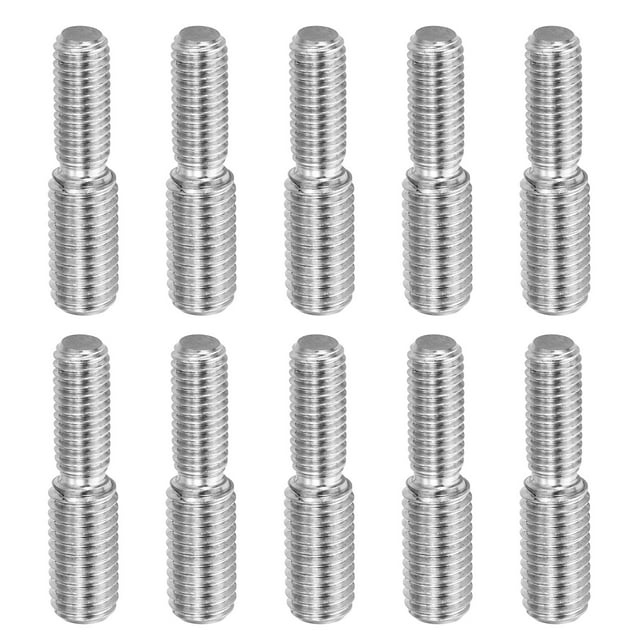 Unique Bargains M8x1.2 à M10x1.5 Double Extrémité Vis Filetée Boulon 304 Adaptateur de Réducteur de Tige en Acier Inoxydable 40mm de Long 10pcs