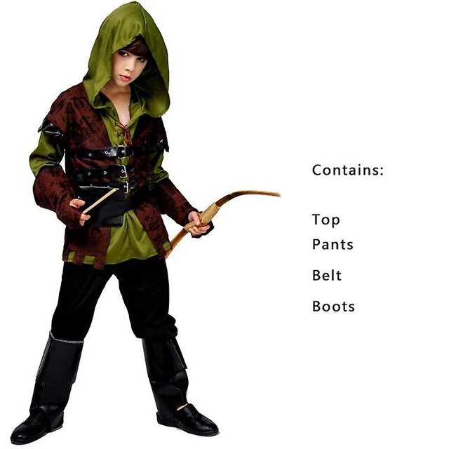 Disfraz de arquero para niños, disfraz de cazador, Robin Hood, Cosplay para Halloween, Purim, trajes de fiesta de Carnaval