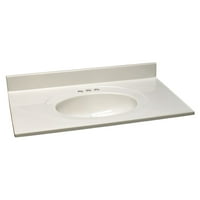 Vanity Tops And Side Splashes Product Image Design House 552794 Cultured Marble Vanity Top 25 White On