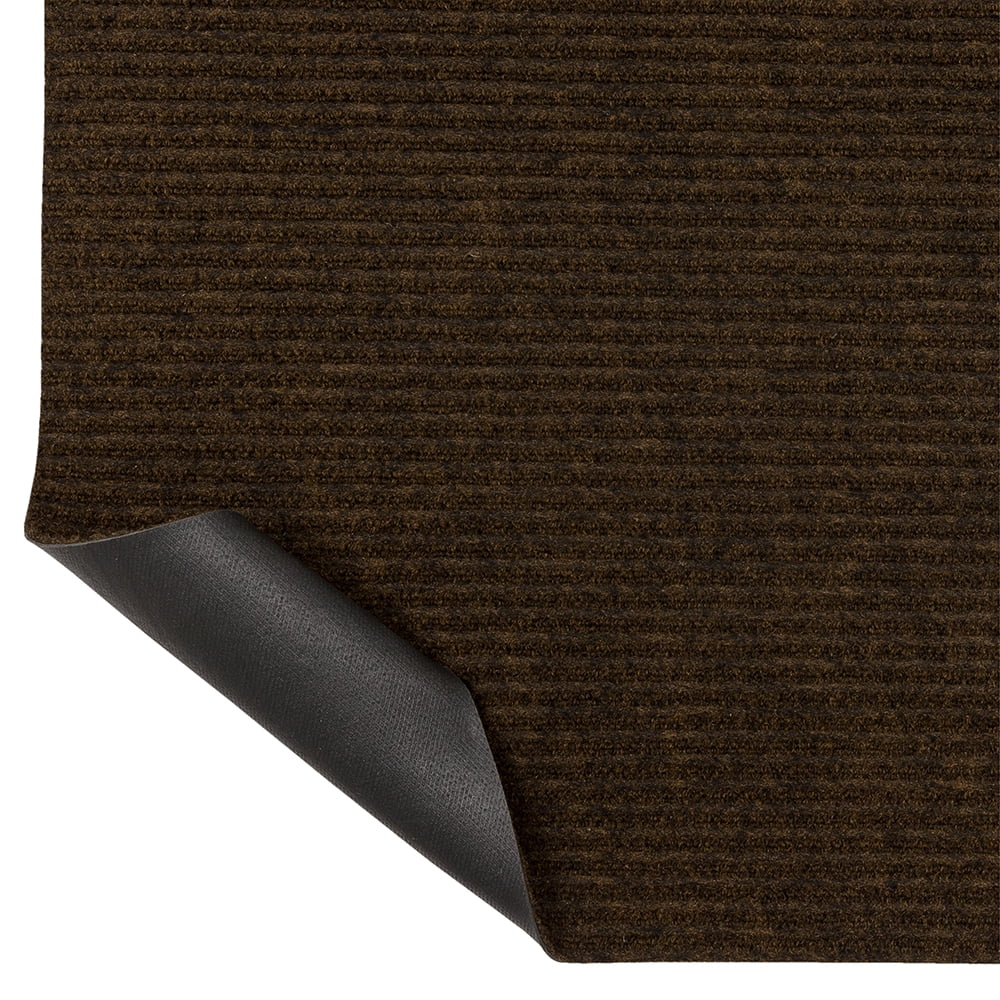 Mohawk Home All Purpose Low Pile Non-Slip Indoor/Outdoor Stain/Fade Resistant 2 Piece Ribbed Mat, Brown, 1' 6" x 2' 6"
