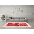 thumbnail image 3 of Ahgly Company Indoor Round Abstract Red Contemporary Area Rugs, 6' Round, 3 of 4