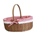 thumbnail image 1 of Cesta de picnic al aire libre, contenedor de cesta de flores con forro lavable, regalo para artículos diversos Grande, 1 of 8