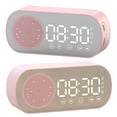 thumbnail image 4 of Speaker Clock, HD Mirror Mirror Speaker Clock Portable Intelligent Multifunctional Efficient Scheduling Lithium Battery  for Office Black,White,Pink, 4 of 8