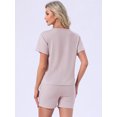 thumbnail image 5 of DARING DIVA Women's Pajama Set with Built-in Bra and Shorts Comfy Lounge Set L Pink, 5 of 7