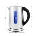 thumbnail image 2 of OVENTE Electric Kettle, 1.7L Stainless Steel Water Boiler and Heater with 1100W Power, Temperature Control, Keep Warm Function, Auto Shut-Off, Boil-Dry Protection and Cordless Serving, Silver KS58S, 2 of 8