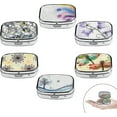 thumbnail image 1 of Pack Of 6 Pill Boxes, Pill Case, Pill Box, Metal With L, 2 Compartments, Portable Travel, 1 of 4