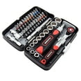 thumbnail image 4 of S SERENABLE 38 Piece Ratchet Socket Set, 1/4 '' Socket Set With 5.5-14mm Grooved Sockets And Red, 4 of 9