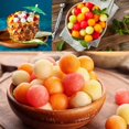 thumbnail image 2 of ZHAOCHENG Herramienta para tallar frutas, herramienta para excavar bolas, herramienta de cocina multifunción de acero inoxidable, herramienta para ensaladas DIY, juego de 2 cocinas de acero inoxidable, 2 of 5
