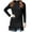 Black-06, variant on Perfectbot Women's Bodycon Sweater Dress - Mock Neck Long Sleeve Fringe Hem Mini Dresses Vacation Outfit