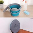 thumbnail image 2 of Collapsible Water Bucket with Locking Lid Multifunction Foldable Round Tub Water Pot Portable Water Pail Space Saving Water Container for RV, Camping, Marine, Outdoor Activities and Home (Blue), 2 of 4