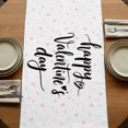 thumbnail image 5 of Table Runners 90 Inches Long Dress Scarves, Valentine's Day Farmhouse Coffee/Dining/Kitchen Table Runner for Living Room, Red Flamingos Roses Love Romance White 13x90 Inch, 5 of 9