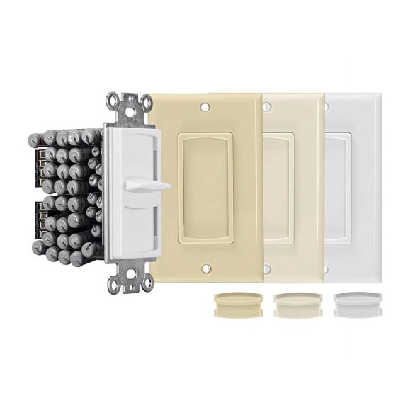 Monoprice 120-Watt Slider Resistance Speaker Volume Control, 12-Position Switch, 36dB Attenuation, Solderless Speaker Terminals