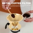 thumbnail image 4 of KAKOWELY Coffee Filter Stainless Steel Coffee Filter Pour Over Coffee Dripper Slow Drip Coffee Funnel4.92"X4.92"X3.54", 4 of 4