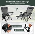 thumbnail image 5 of Topbuy Reclining Camping Chair 2 in 1 Lying Chair w/Removable Footrest, 5 of 10