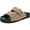 Medium Natural Texture, variant on Marc Fisher Womens Keena 2 Faux Fur Textured Flatform Sandals