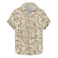 thumbnail image 6 of Taqqpue Mens Hawaiian Shirts Tops Short Sleeve Floral Printed Button Down Beach Shirt Vintage Summer Lightweight Casual Blouses, 6 of 6