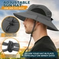 thumbnail image 5 of Women's/Men's Sun Hat, UPF50+ Wide Brim Bucket Hat Waterproof for Garden Beach Park Safari Travel/Dark Gray, 5 of 9