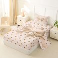 thumbnail image 2 of Erosebridal Khaki Bowtie Twin Sheet Sets 3pcs for Kids Girls,Teens Cartoon Brown Polka Dots Bedding,Microfiber Bedroom Decor, 2 of 5