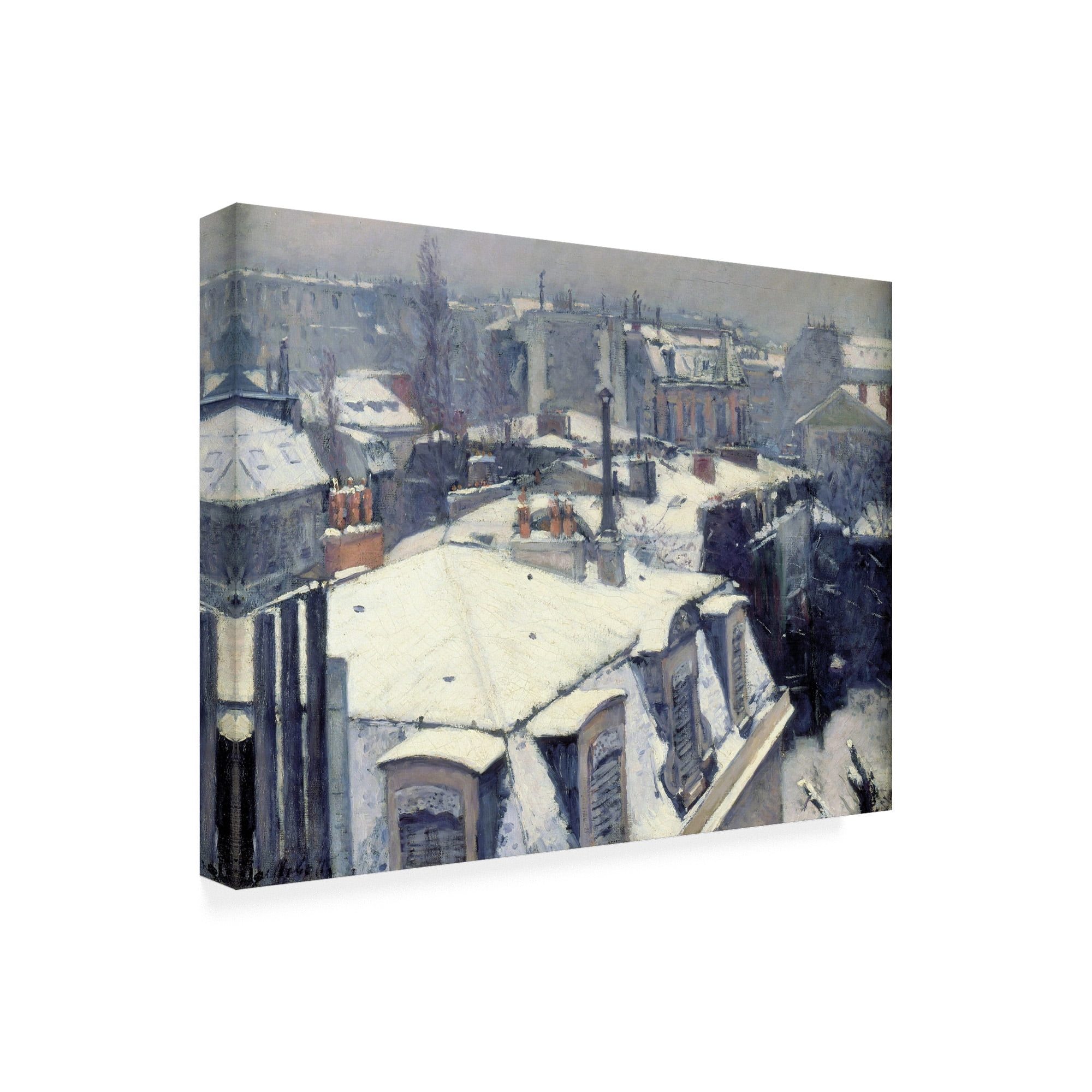 Gustave Caillebotte 'Rooftops in the Snow' Canvas Art