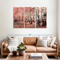 thumbnail image 2 of Elephant Stock Pink Birch Grove Wall Art - Horizontal Multi Panel Canvas - Living Room Wall Decor - Nature Multi Panel - Beige And Black Decor - 57" x 36", 2 of 4