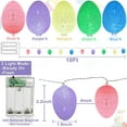 thumbnail image 2 of Velvet Easter String Lights Decorations, 20 LED 10 Ft 3D Easter Egg Lights Garland Battery Operated Colorful Fairy Lights, Easter Decorations Indoor Home Tree Easter Decor, 2 of 6