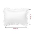 thumbnail image 3 of Set Of 4 Satin Pillow Shams Oxford Pillowcase W Ruffled Decor White Boudoir, 3 of 7