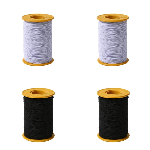 CY5O5ee 4Roll 400m 0.5mm Elastic Cord Beading Threads Stretch String Thickness Elastic Sewing Thread Crafting Cords for Jewelry Making Beading DIY Project