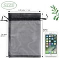 thumbnail image 6 of HRX Package Organza Bags 100pcs Gift Pouches Mesh Candy Bags Jewelry Gift Pouches Drawstring for Christmas Party 6x9 inch(Black), 6 of 8