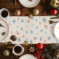 thumbnail image 4 of Christmas Table Runner Blue Gnome Table Runners Hot Cocoa Cookie Snowflake Plaid Linen Cotton Linen Dresser Scarf Kitchen Dining Table Decor for Christmas Holiday Party Decor 13x36 Inch, 4 of 9