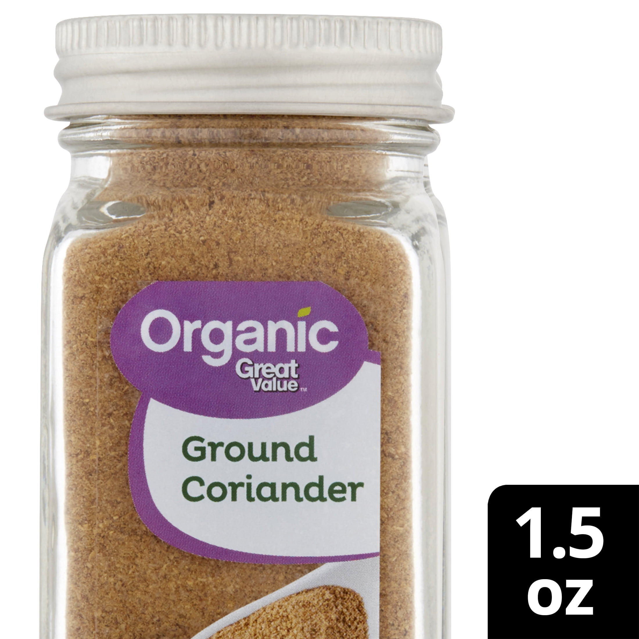 Great Value Organic Ground Coriander, 1.5 oz