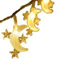 thumbnail image 2 of Cadena de luces para interiores de 11 yardas de largo con forma de estrella y luna, 8 modos, luces LED de alambre de fácil control para fiestas de cafetería navideñas, 2 of 10