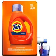 Tide High Efficiency Liquid Laundry Detergent Eco-Box, Original Scent, 105 fl oz, 96 loads