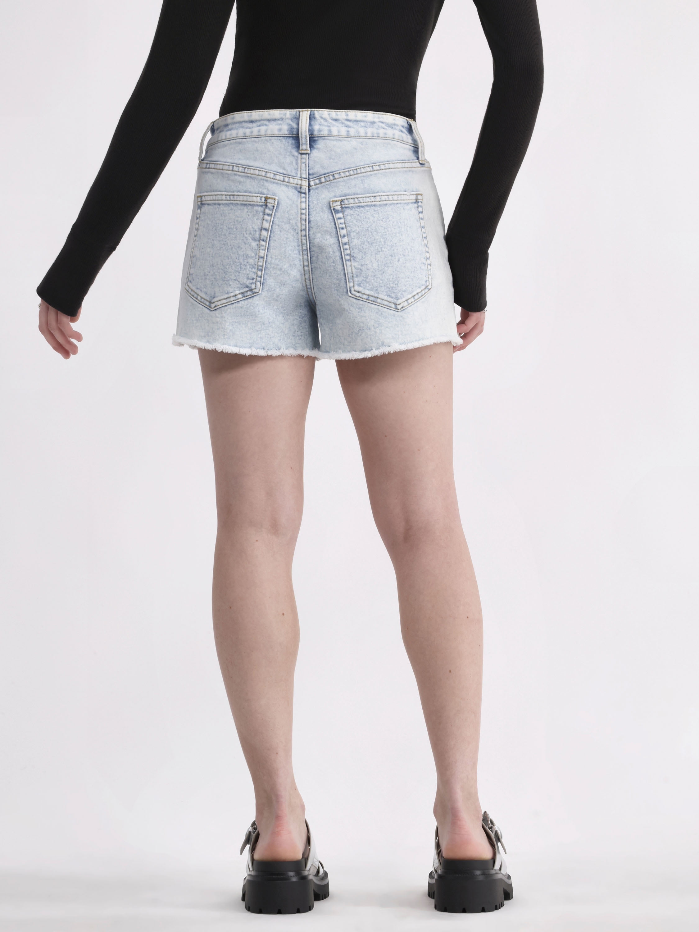 【DEARMINE】Fir Denim Short Pants coated mini denim shorts | GUESS