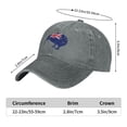 thumbnail image 5 of DouZhe Adjustable Washed Cotton Baseball Cap - New Zealand Kiwi Flag Prints Vintage Dad Hat Unisex Sports Caps (Gray), 5 of 7