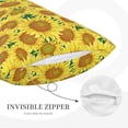 thumbnail image 3 of Lsque Floral Sunflowers Pattern Pillow Case – Soft & Cozy Throw Pillow Cover, Hypoallergenic Cushion Case for Sleeping Women with Envelope Closure-16"x24", 3 of 6