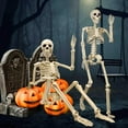 thumbnail image 2 of 2 Pack 36" Skeleton - 3 ft Life Size Human Skeleton with Full Body Posable Joints Plastic Skeleton for Skeletons Decor Yard Patio Lawn Garden Skeleton Props Spooky Party Decoration, 2 of 5