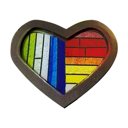 

Zlekejiko Pendant Ornaments，Rainbow Gift Love Decoration Painted Heart Decoration Hangs