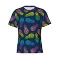 thumbnail image 3 of Naloa Retro Bright Pineapple Men's T-Shirt Sport T-shirt Men's Basic Tee Casual Men's Shirt, Round Neck, Short Sleeves - 3X-Large, 3 of 5