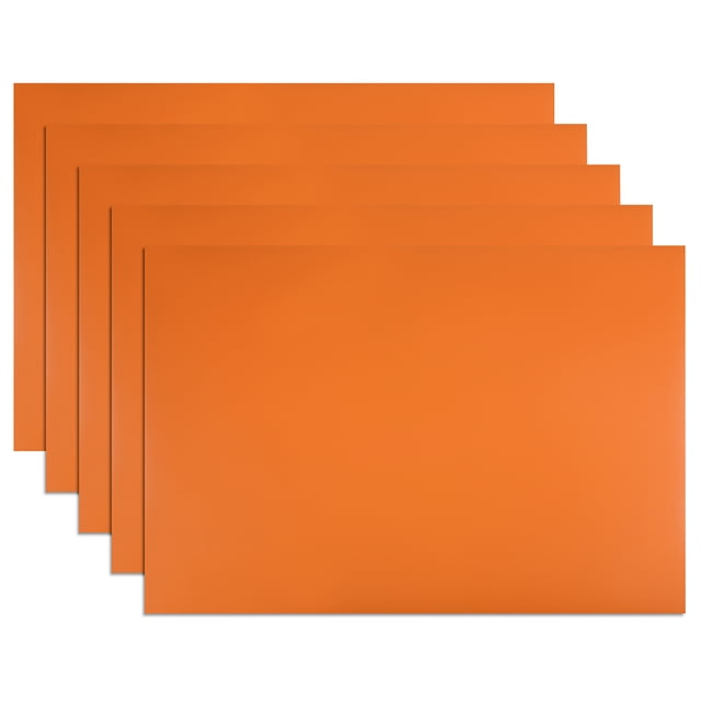 5 Piezas de Tiras Magnéticas de Borrado en Seco 11.7" x 8" Etiquetas de Hoja Magnética Adhesivas Escriturables Naranjas