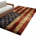 thumbnail image 2 of American Flag Area Rug 4x6 FT, Non Slip Kids Room Carpet, Farmhouse Vintage Retro Red Blue Washable Soft Floor Carpet Non-Shedding Throw Rug for Dorm Kitchen Study Room Home Office Bedside, 2 of 9