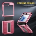 thumbnail image 2 of Dteck for Samsung Galaxy Z Flip 6 Case with Hinge Protection, Full Body Military Drop Shockproof Rugged Case with Screen Protector for Samsung Galaxy Z Flip6 with Kickstand, Rose, 2 of 8