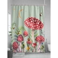 thumbnail image 5 of Fsddascl Mushroom Shower Curtain Set - Standard 72" x 72" Washable Bathtub Curtain with 12 Hooks, Sage Green Butterfly Moon Eucalyptus Leaf Waterproof Fabric Stall Shower Curtains for Bathroom, 5 of 6