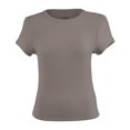 thumbnail image 1 of Playera George para Mujer, Manga Corta Con Escote Redondo Gris Pardo Talla CH, 1 of 4