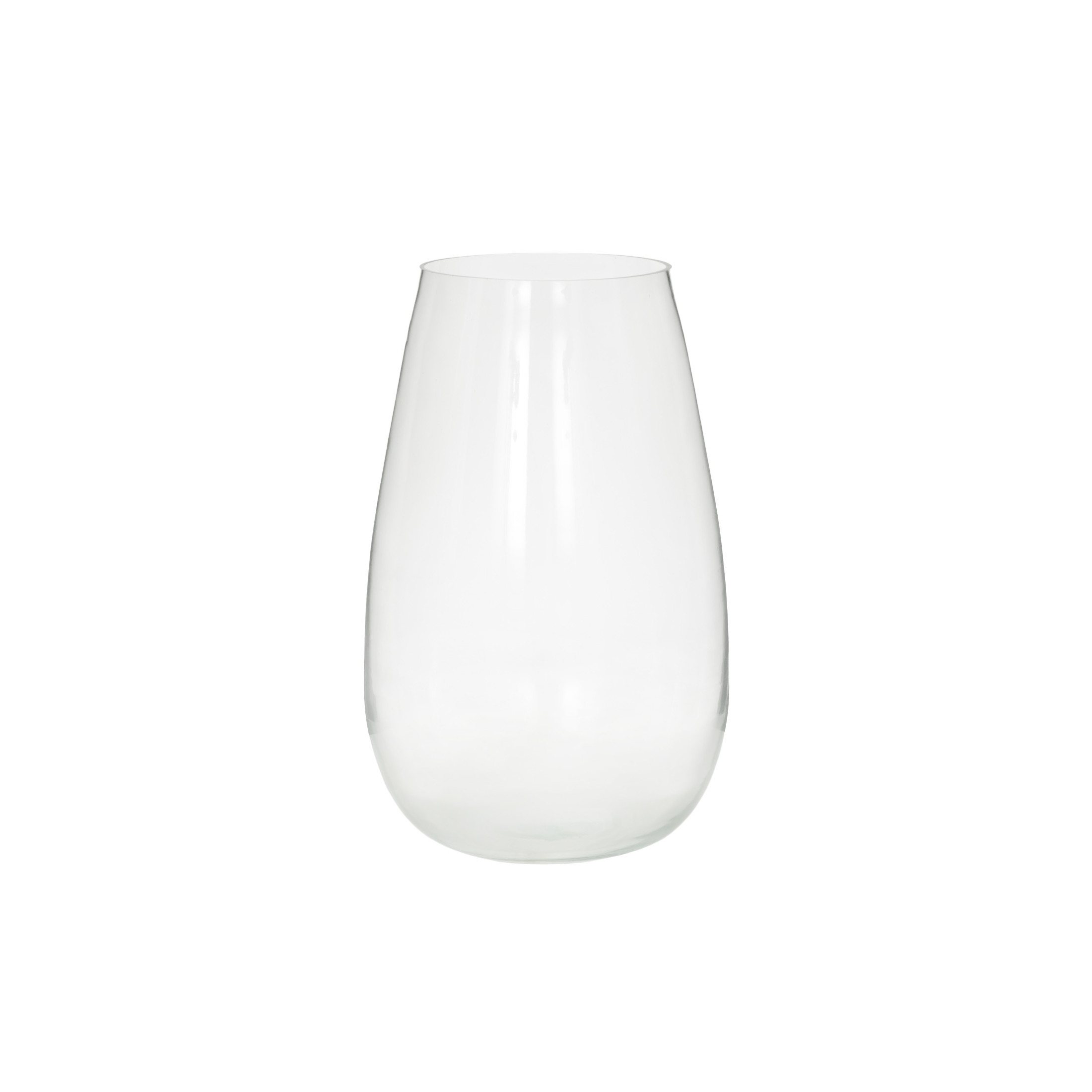 DecMode 12" Wide Glass Vase